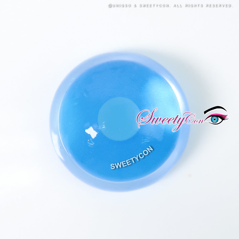 Sweety Mini Sclera UV Glow Blue (1 lens/pack)-Mini Sclera Contacts-UNIQSO UK
