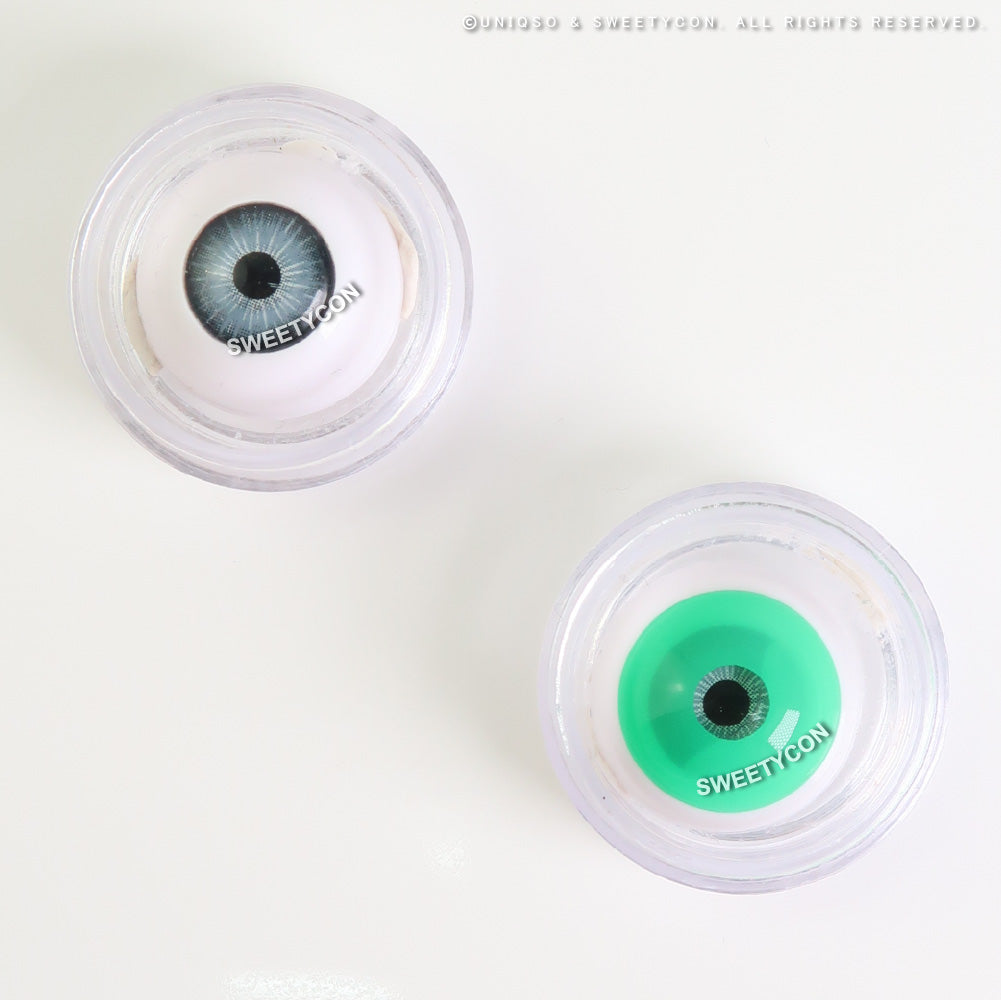 Sweety Mini Sclera UV Glow Green (1 lens/pack)-Mini Sclera Contacts-UNIQSO UK