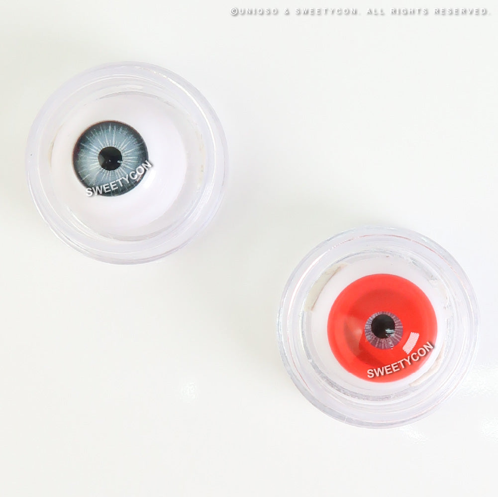 Sweety Mini Sclera UV Glow Red (1 lens/pack)-Mini Sclera Contacts-UNIQSO UK