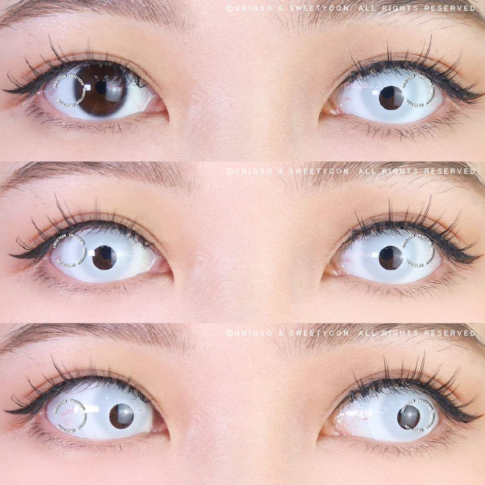 Sweety Mini Sclera UV Glow White (1 lens/pack)-Mini Sclera Contacts-UNIQSO UK