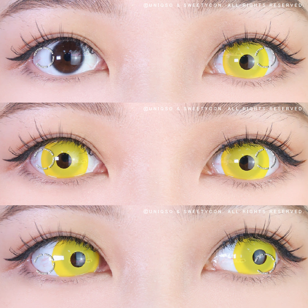 Sweety Mini Sclera UV Glow Yellow (1 lens/pack)-Mini Sclera Contacts-UNIQSO UK