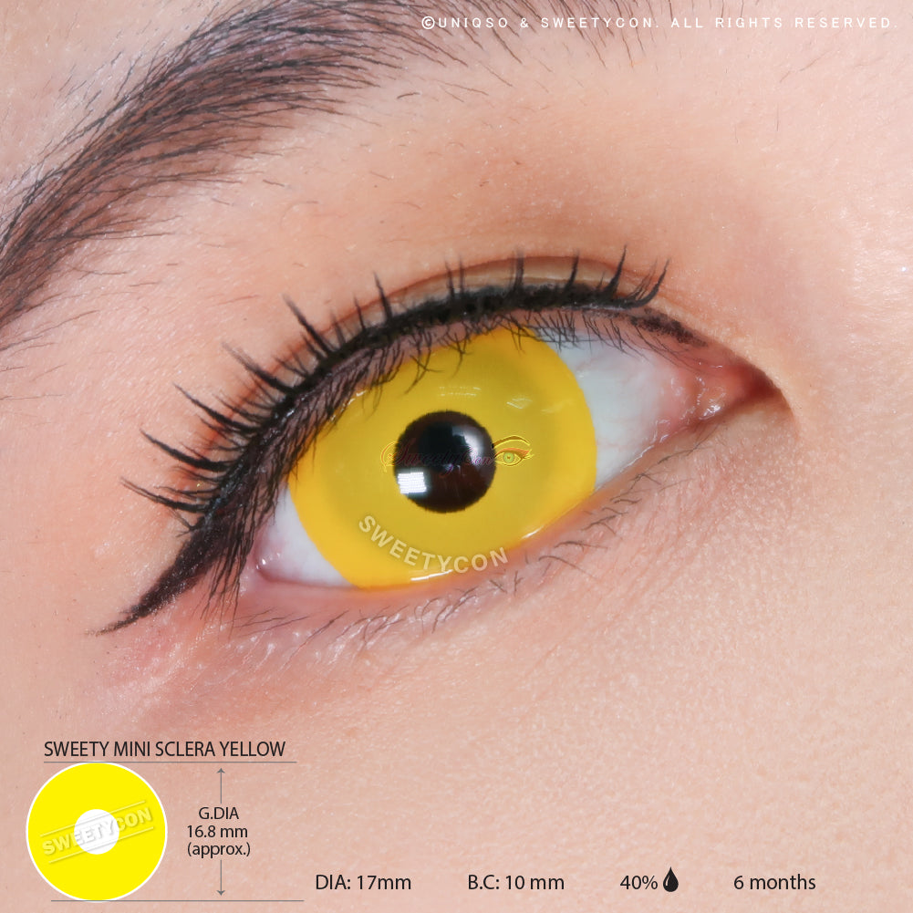 Sweety Mini Sclera Yellow (1 lens/pack)-Mini Sclera Contacts-UNIQSO UK