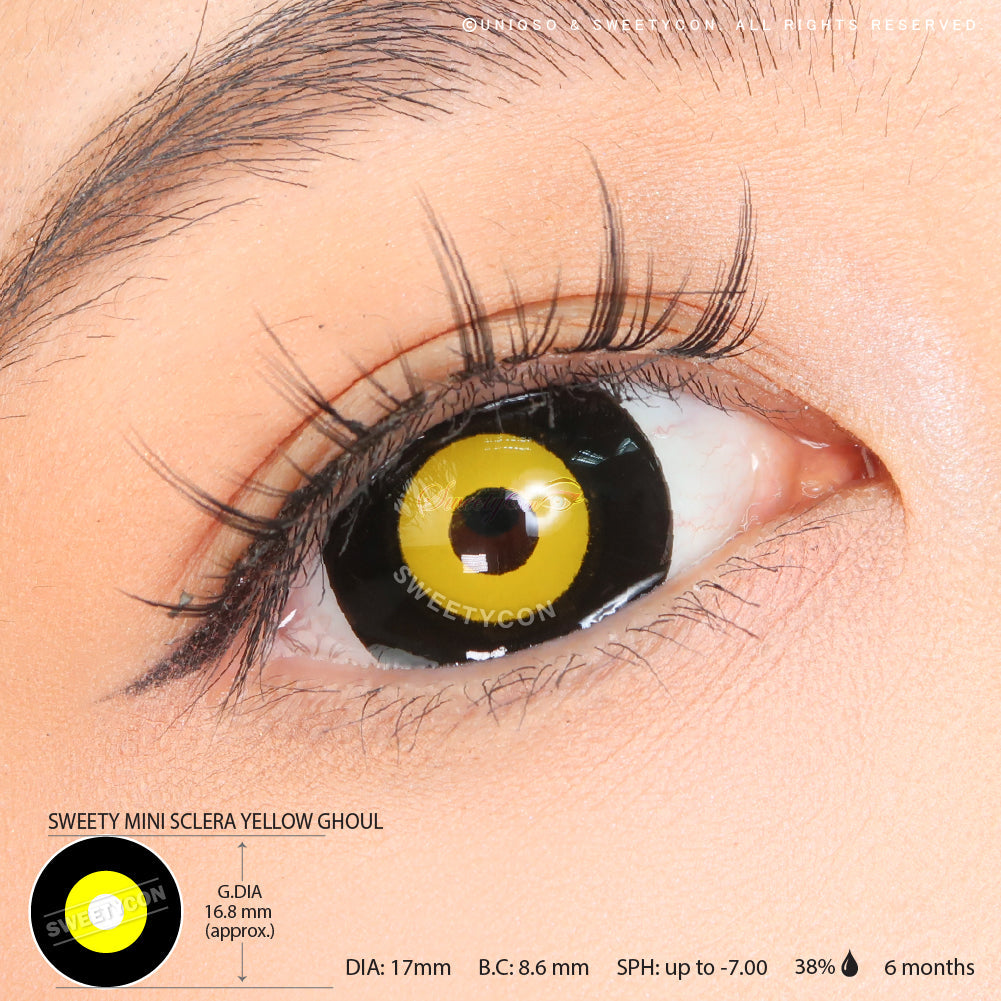 Sweety Mini Sclera Yellow Ghoul (1 lens/pack)-Mini Sclera Contacts-UNIQSO UK