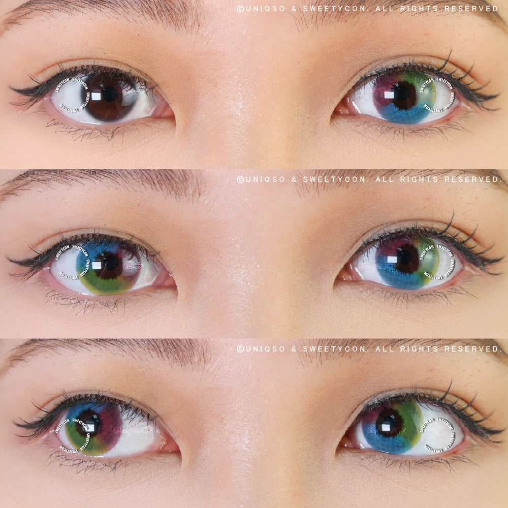 Sweety Multil Rainbow (1 lens/pack)-Colored Contacts-UNIQSO UK