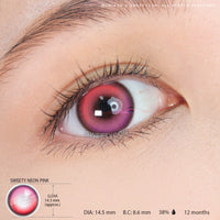 Sweety Neon Pink (1 lens/pack)-Colored Contacts-UNIQSO UK