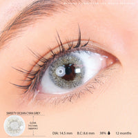 Sweety Ocean Cyan Grey (1 lens/pack)-Colored Contacts-UNIQSO UK