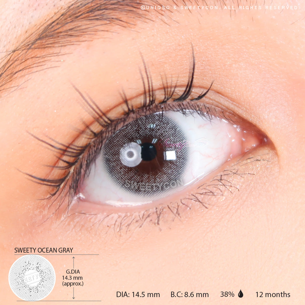 Sweety Ocean Grey (1 lens/pack)-Colored Contacts-UNIQSO UK
