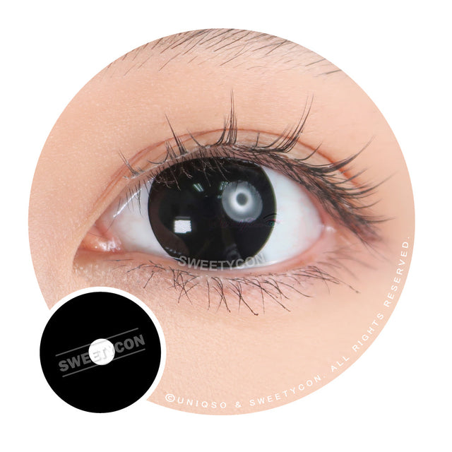 Sweety Pearl Black (Reduced Pupil) (1 lens/pack)-Colored Contacts-UNIQSO UK