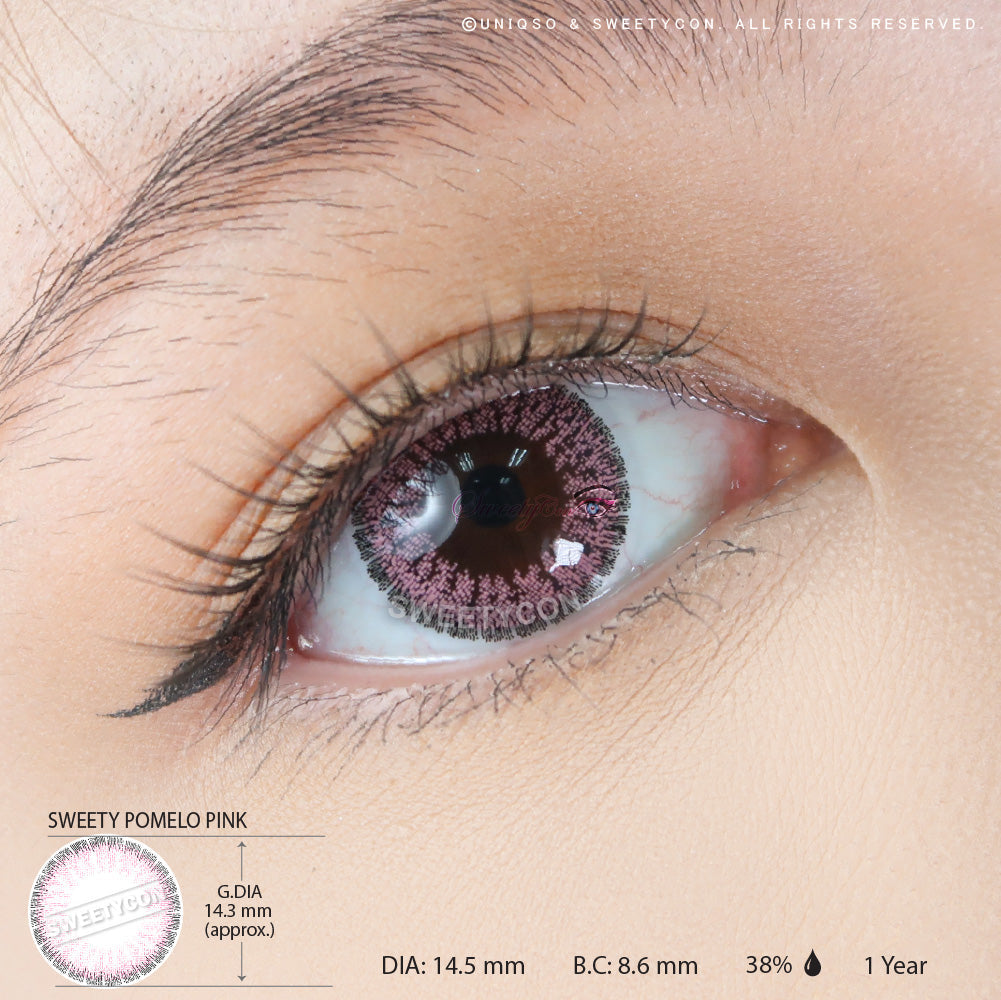 Sweety Pomelo Pink (1 lens/pack)-Colored Contacts-UNIQSO UK