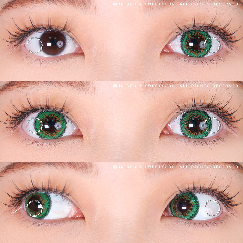 Sweety Poppy Green (1 lens/pack)-Colored Contacts-UNIQSO UK