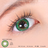 Sweety Poppy Green (1 lens/pack)-Colored Contacts-UNIQSO UK