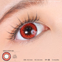 Sweety Poppy Red (1 lens/pack)-Colored Contacts-UNIQSO UK
