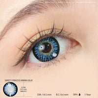 Sweety Princess Mimina Blue (1 lens/pack)-Colored Contacts-UNIQSO UK