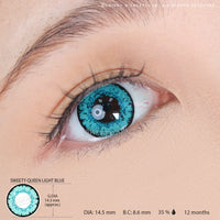 Sweety Queen Light Blue (1 lens/pack)-Colored Contacts-UNIQSO UK