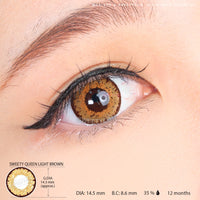 Sweety Queen Light Brown (1 lens/pack)-Colored Contacts-UNIQSO UK