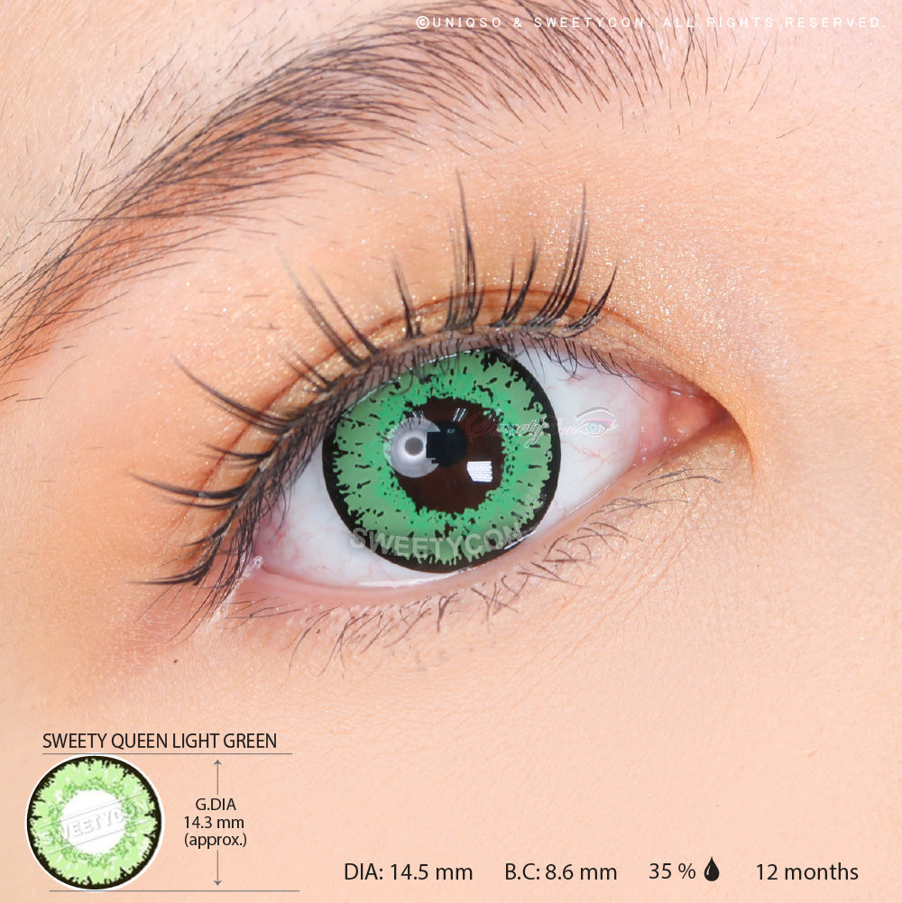 Sweety Queen Light Green (1 lens/pack)-Colored Contacts-UNIQSO UK