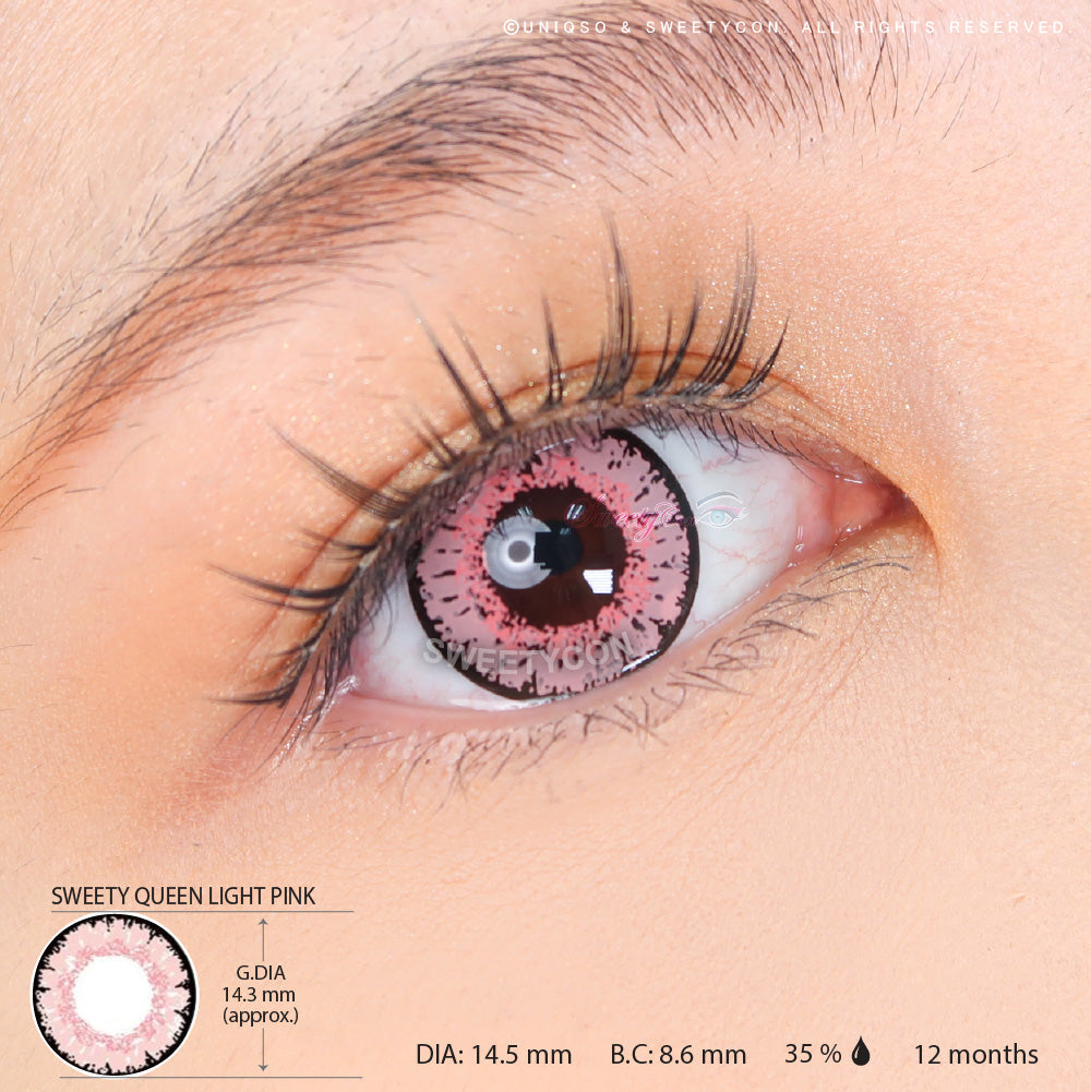 Sweety Queen Light Pink (1 lens/pack)-Colored Contacts-UNIQSO UK