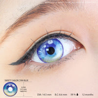 Sweety Sailor Cyan Blue (1 lens/pack)-Colored Contacts-UNIQSO UK
