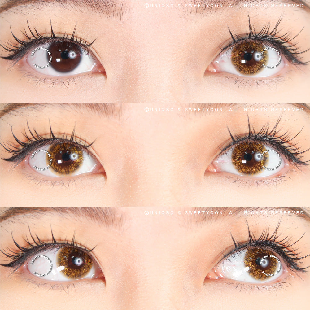 Sweety Shine Smile Brown (1 lens/pack)-Colored Contacts-UNIQSO UK