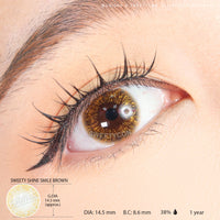 Sweety Shine Smile Brown (1 lens/pack)-Colored Contacts-UNIQSO UK