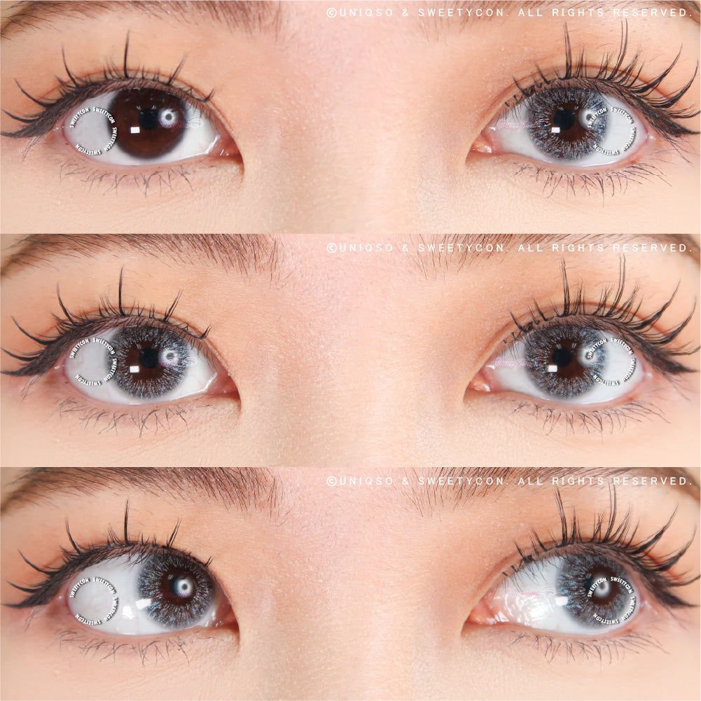 Sweety Shine Smile Grey (1 lens/pack)-Colored Contacts-UNIQSO UK
