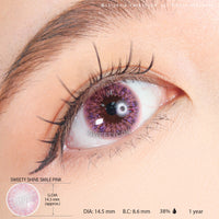 Sweety Shine Smile Pink (1 lens/pack)-Colored Contacts-UNIQSO UK