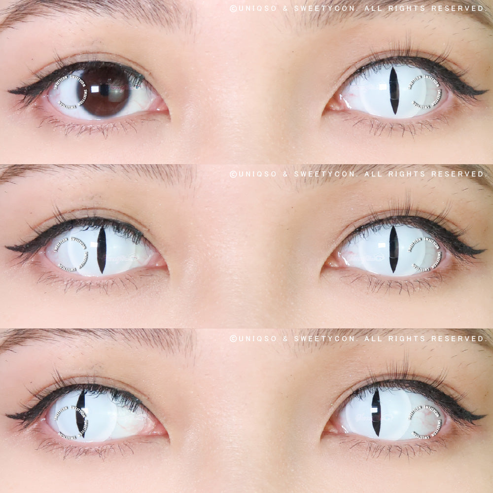 Sweety Snake Eye White (1 lens/pack)-Colored Contacts-UNIQSO UK