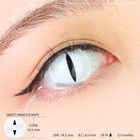 Sweety Snake Eye White (1 lens/pack)-Colored Contacts-UNIQSO UK