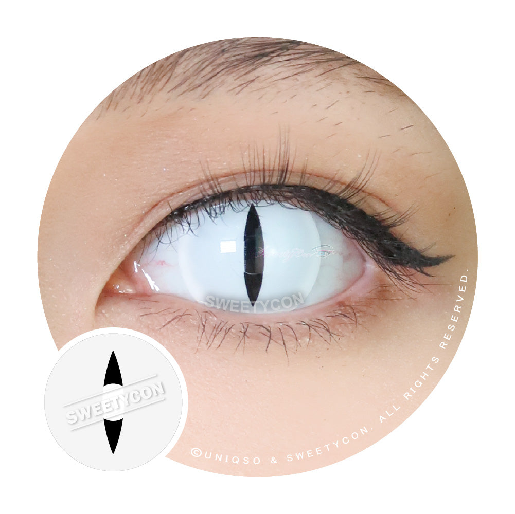 Sweety Snake Eye White (1 lens/pack)-Colored Contacts-UNIQSO UK