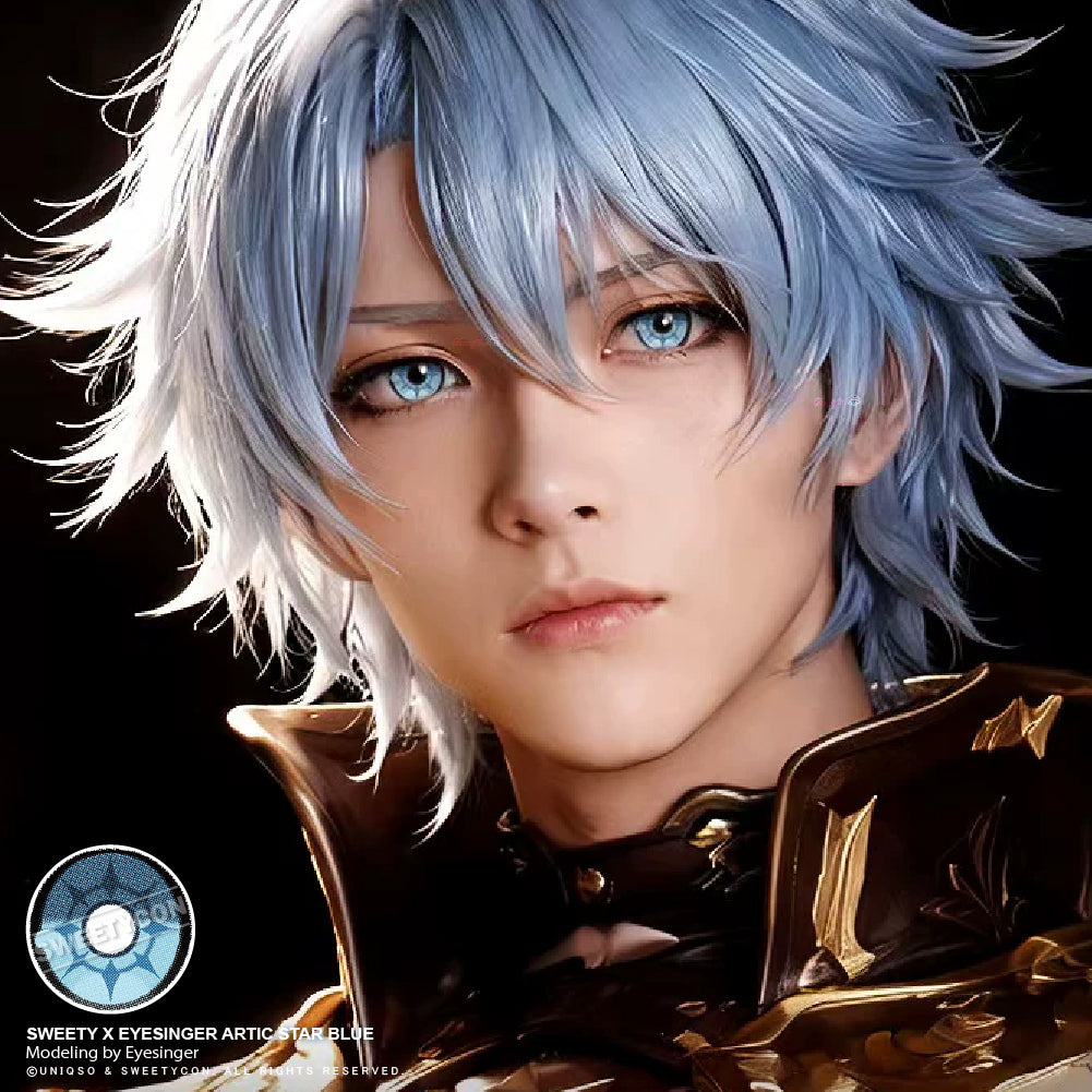 Sweety x Eyesinger Artic Star Blue (2 lenses/pack)-Colored Contacts-UNIQSO UK