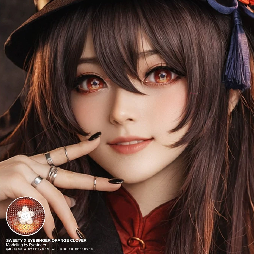 Sweety x Eyesinger Orange Clover (2 lenses/pack)-Colored Contacts-UNIQSO UK