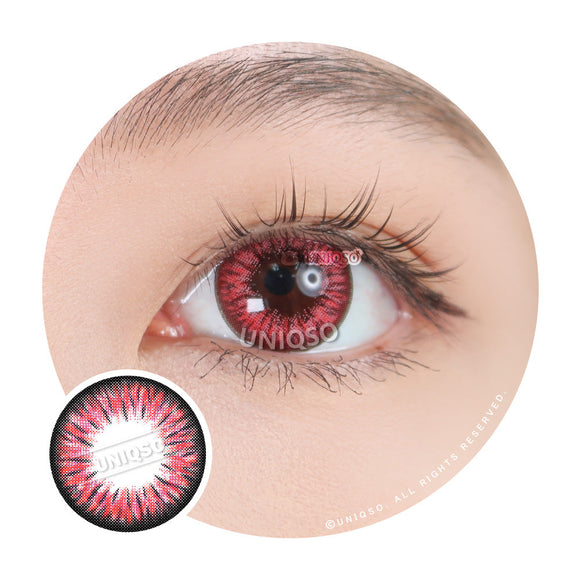 Kazzue Premier Pinkish Red (1 lens/pack)-Colored Contacts-UNIQSO