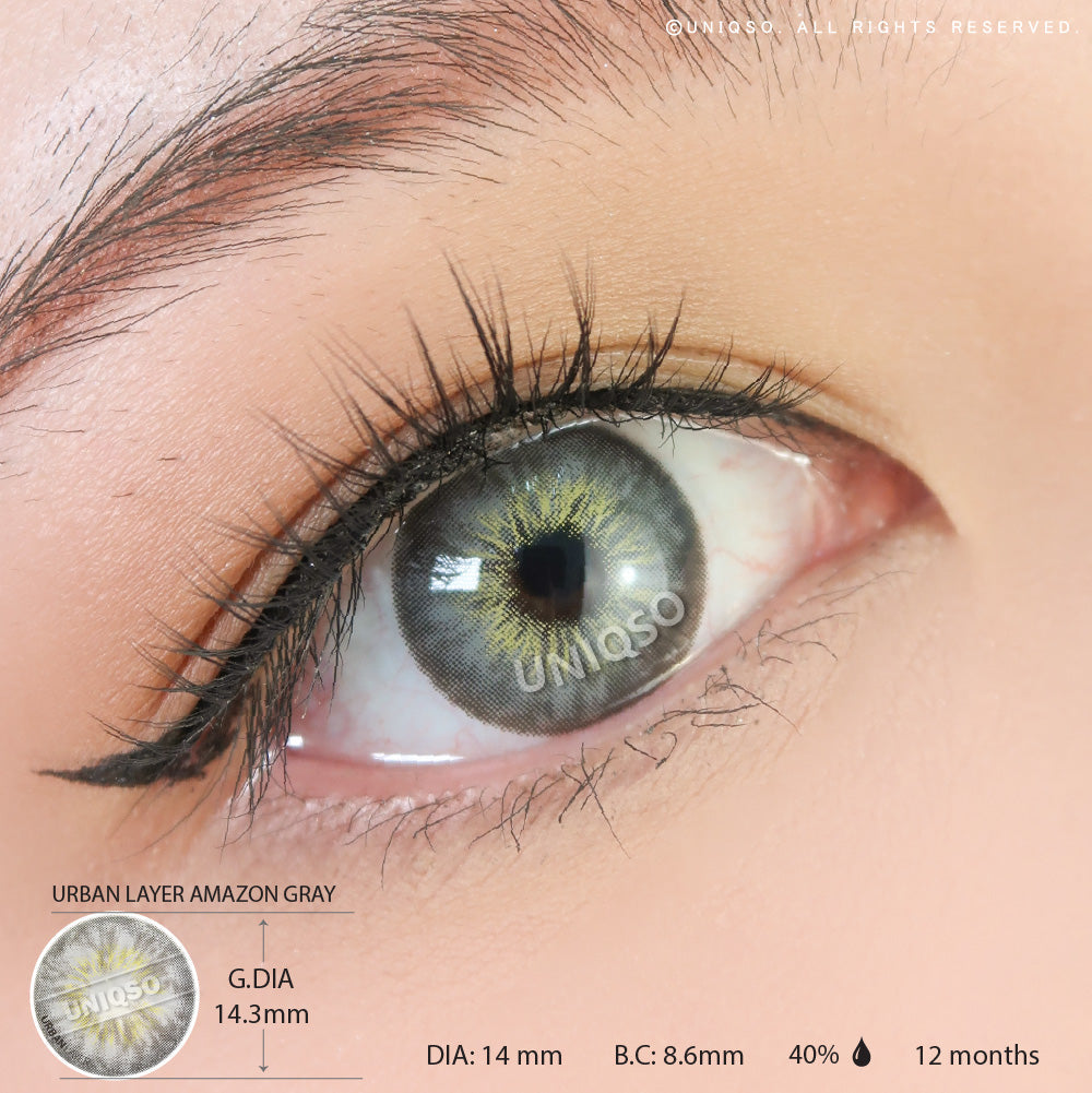 Urban Layer Amazon Gray (1 lens/pack)-Colored Contacts-UNIQSO UK
