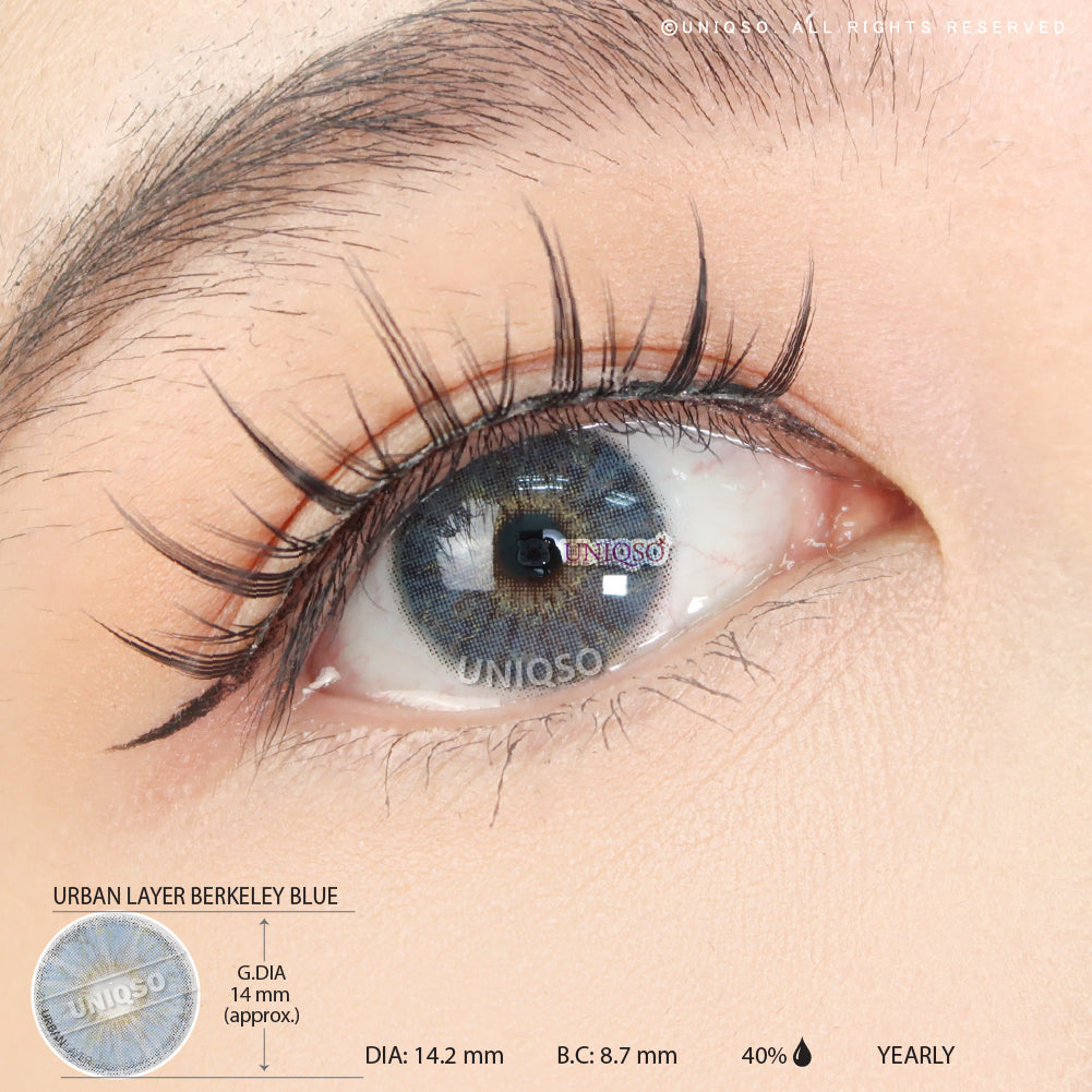 Urban Layer Berkeley Blue (1 lens/pack)-Colored Contacts-UNIQSO UK