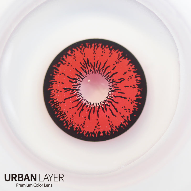 Urban Layer Crazy Tokyo N Red (1 lens/pack)-Colored Contacts-UNIQSO UK
