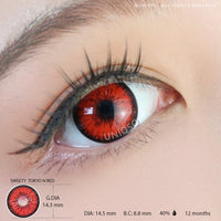 Urban Layer Crazy Tokyo N Red (1 lens/pack)-Colored Contacts-UNIQSO UK