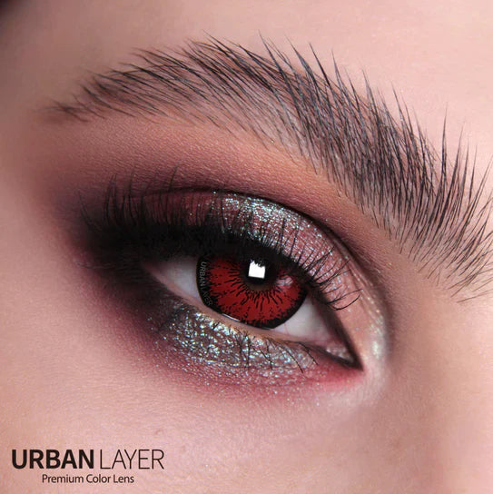 Urban Layer Crazy Tokyo N Red (1 lens/pack)-Colored Contacts-UNIQSO UK