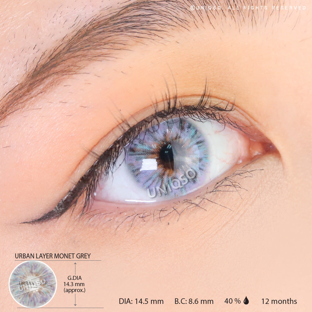 Urban Layer Monet Grey (1 lens/pack)-Colored Contacts-UNIQSO UK
