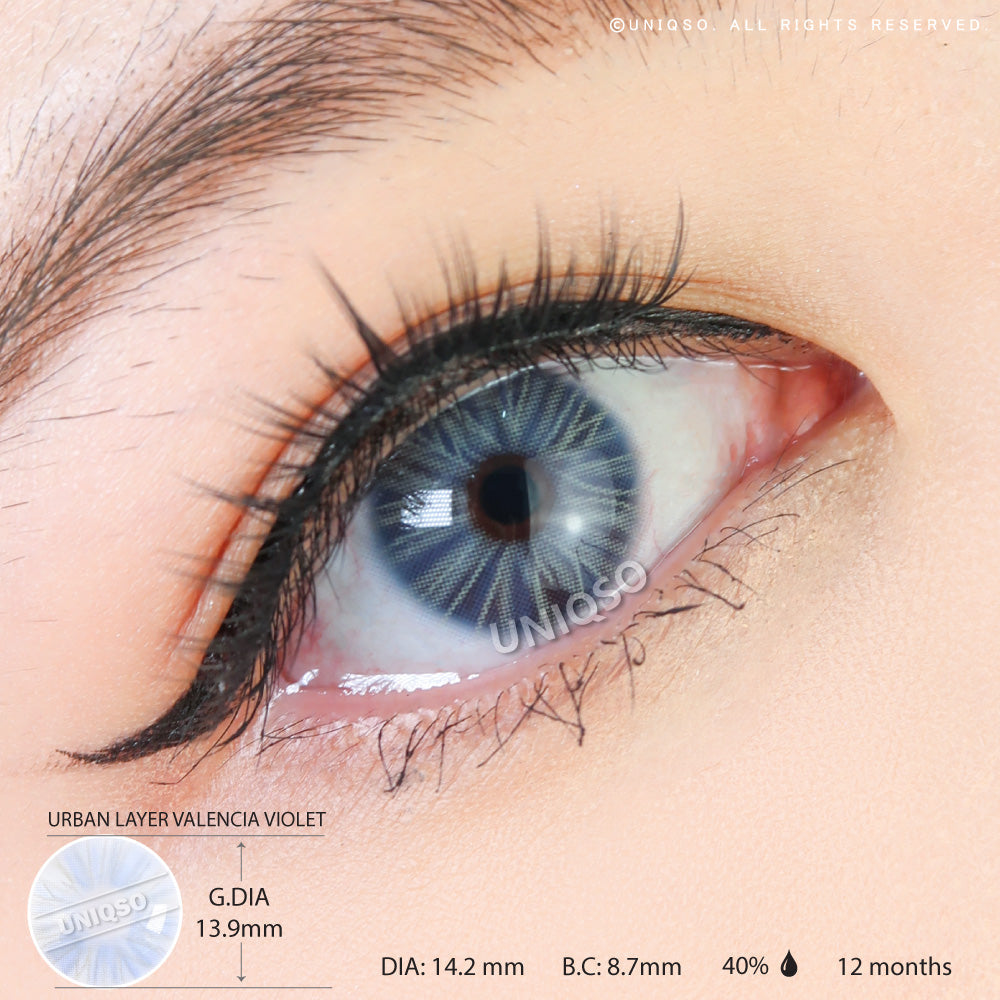 Urban Layer Valencia Violet (1 lens/pack)-Colored Contacts-UNIQSO UK