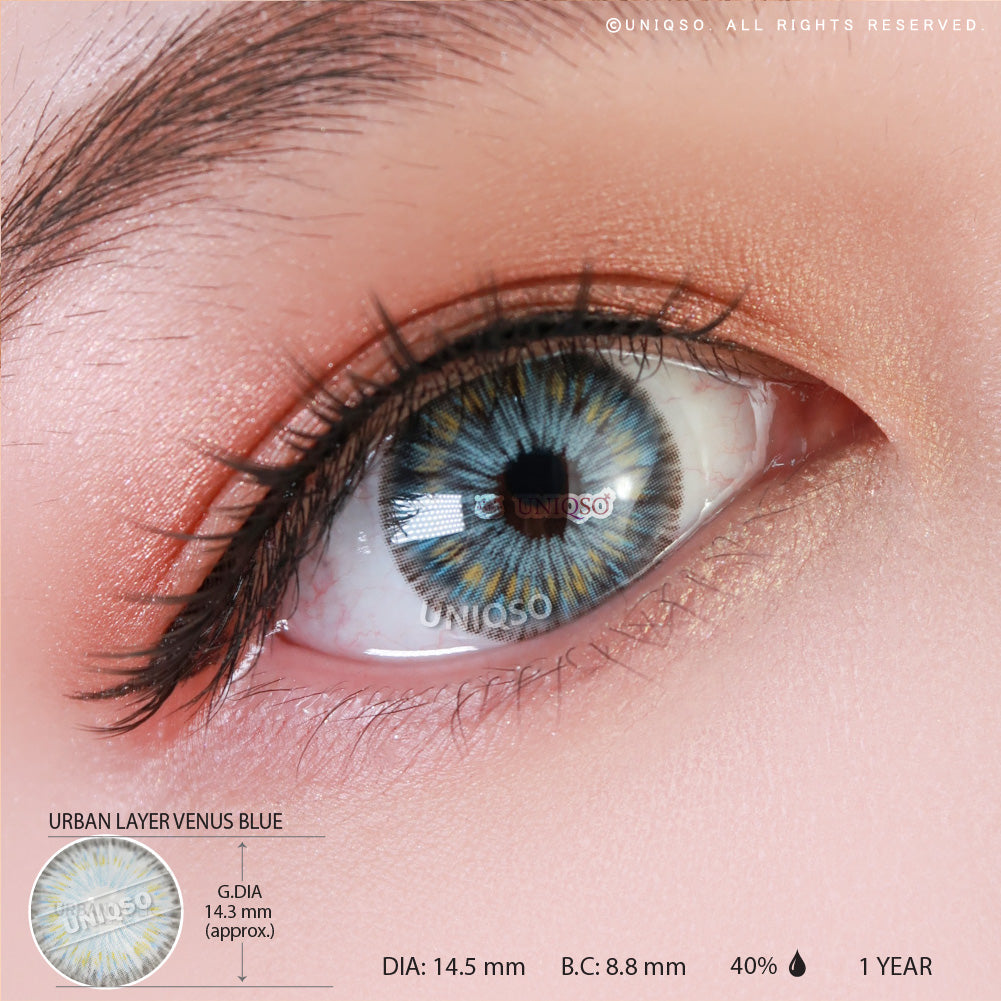 Urban Layer Venus Blue (1 lens/pack)-Colored Contacts-UNIQSO UK
