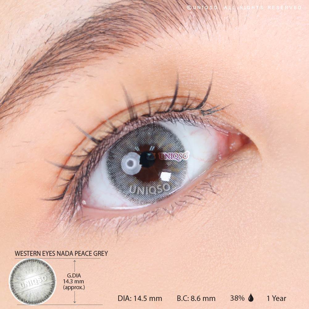 Western Eyes Nada Peace Grey (1 lens/pack)-Colored Contacts-UNIQSO UK