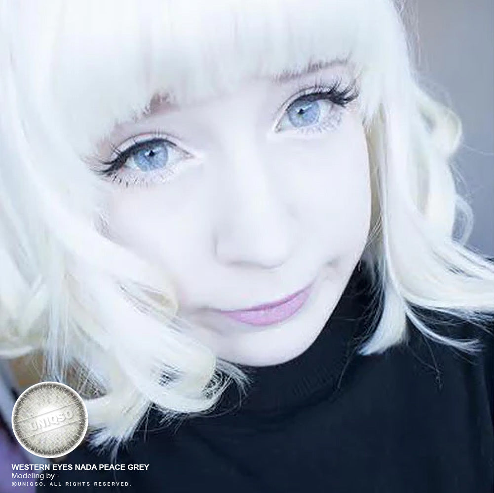 Western Eyes Nada Peace Grey (1 lens/pack)-Colored Contacts-UNIQSO UK