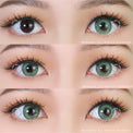 Western Eyes Puffy 3 Tones Green (1 lens/pack)-Colored Contacts-UNIQSO UK