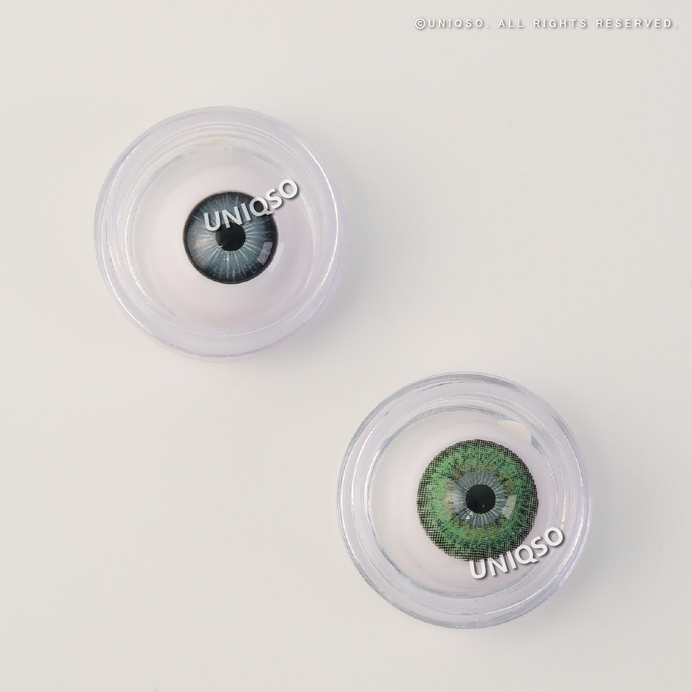 Western Eyes Puffy 3 Tones Green (1 lens/pack)-Colored Contacts-UNIQSO UK
