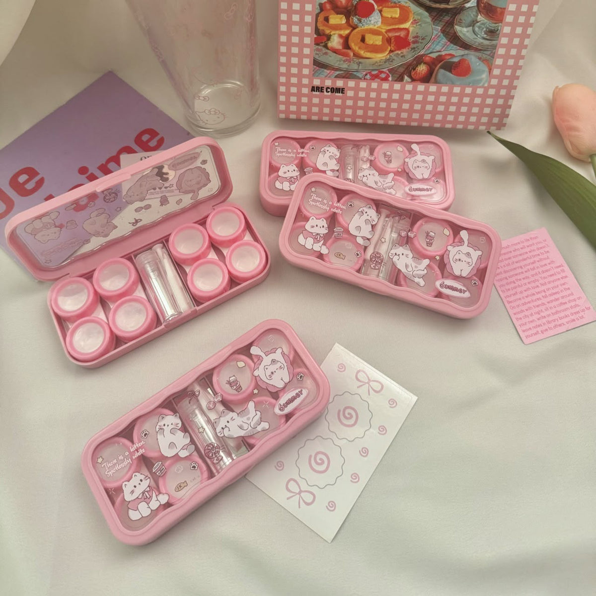 Lens Case Travel Kit - Sweet Kitty-Lens Case-UNIQSO UK