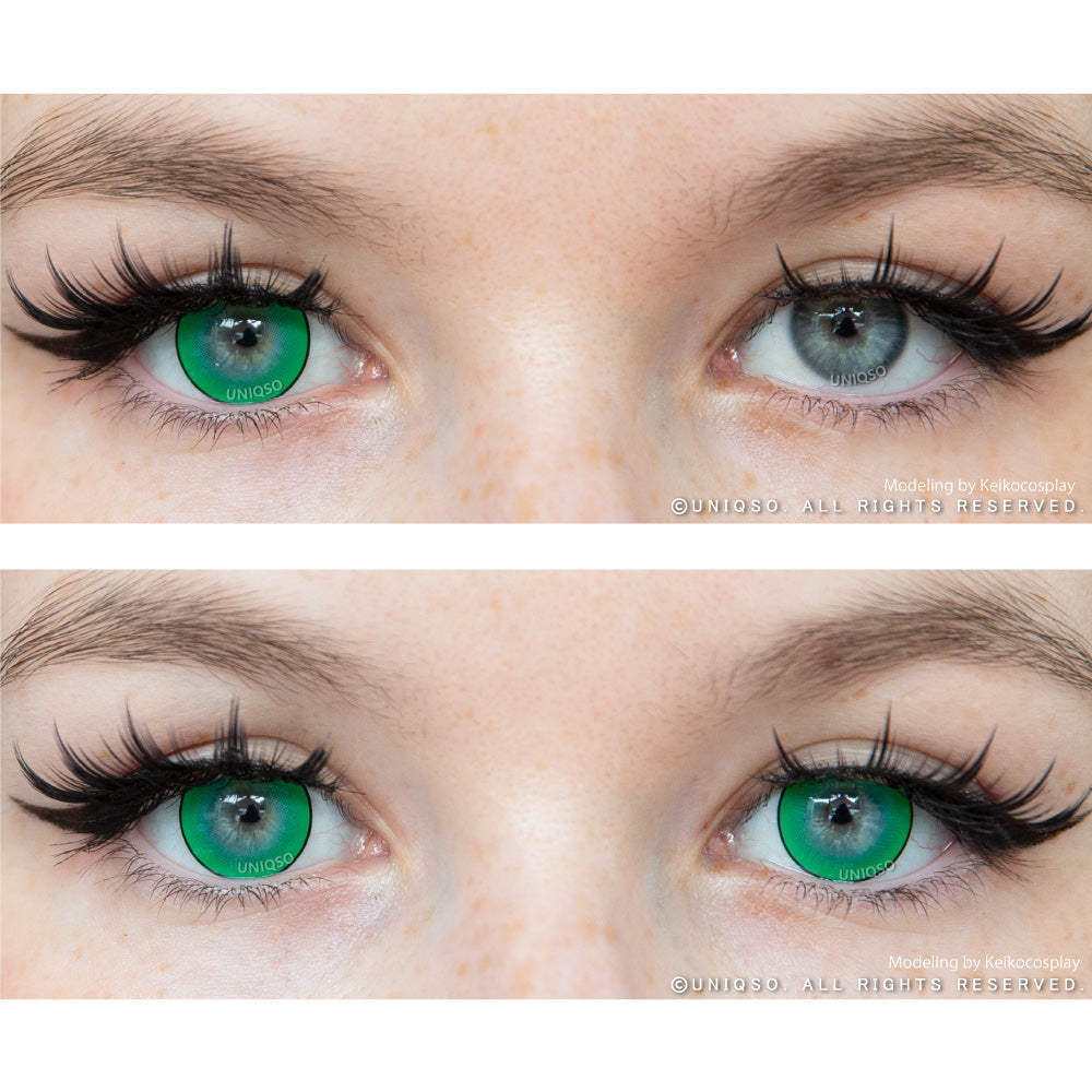 Kazzue Intense Pop Green (1 lens/pack)-Colored Contacts-UNIQSO