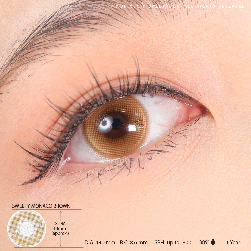 Sweety Monaco Brown (1 lens/pack)-Colored Contacts-UNIQSO UK