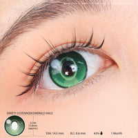 Sweety x Eyesinger Emerald Halo (2 lenses/pack)-Colored Contacts-UNIQSO UK