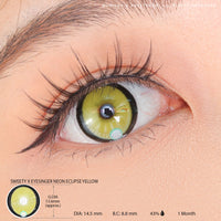 Sweety x Eyesinger Neon Eclipse Yellow (2 lenses/pack)-Colored Contacts-UNIQSO UK