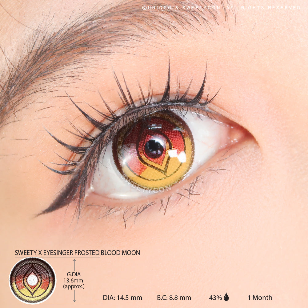 Sweety x Eyesinger Frosted Blood Moon (2 lenses/pack)-Colored Contacts-UNIQSO UK